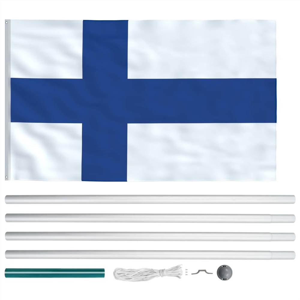 Finland Flag and Pole Aluminium 6,2 m