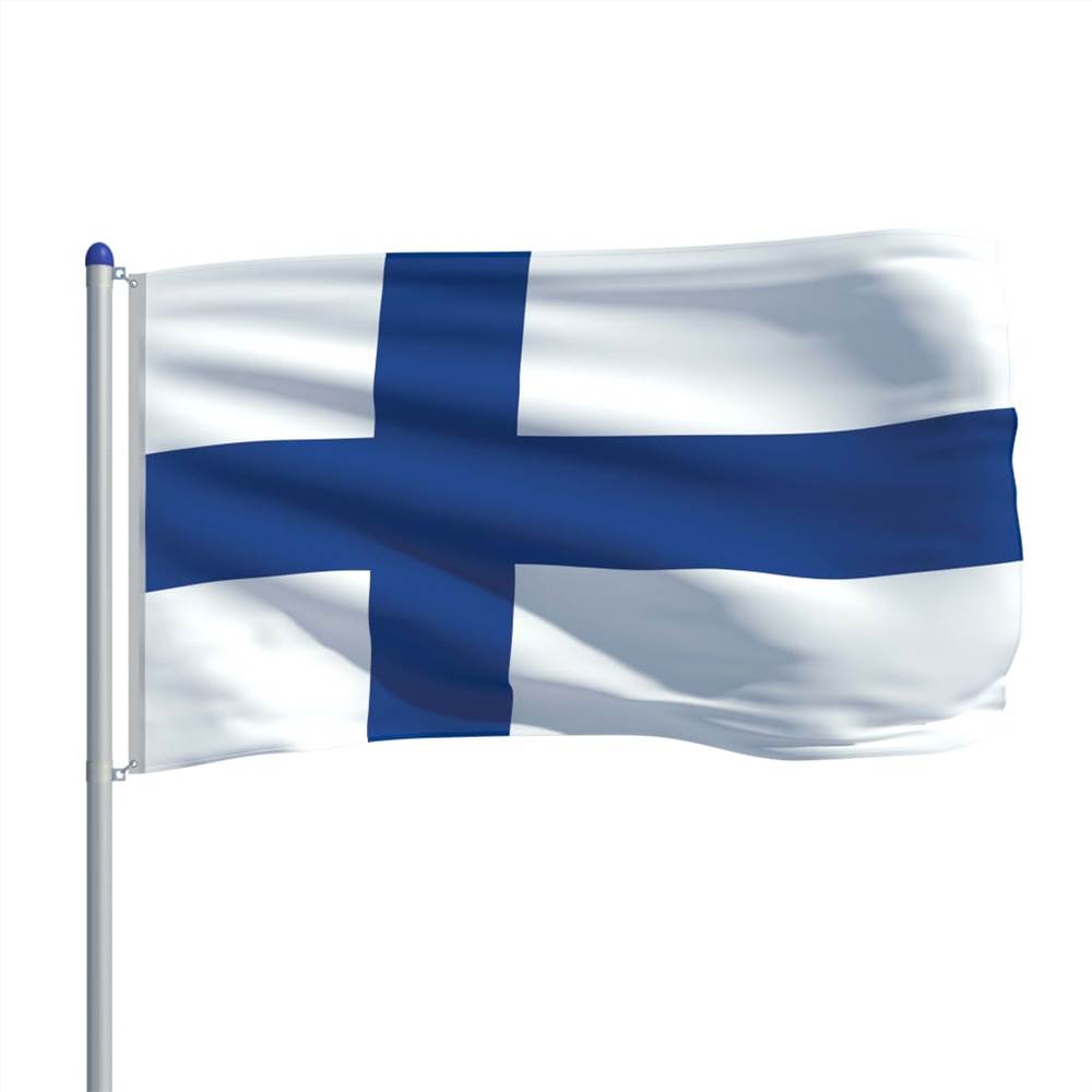 Finland Flag and Pole Aluminium 6 m