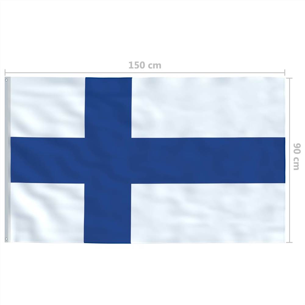 Finland Flag and Pole Aluminium 6 m