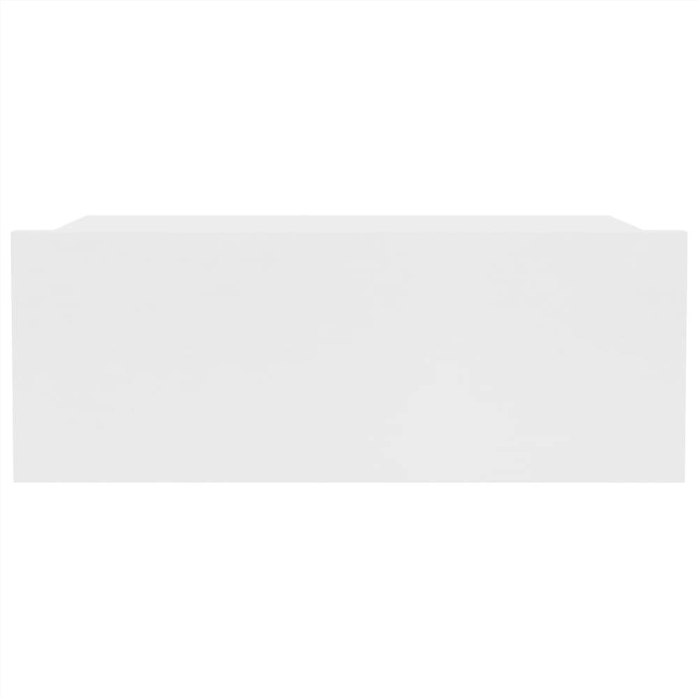 Floating Nightstand White 40x30x15cm Chipboard