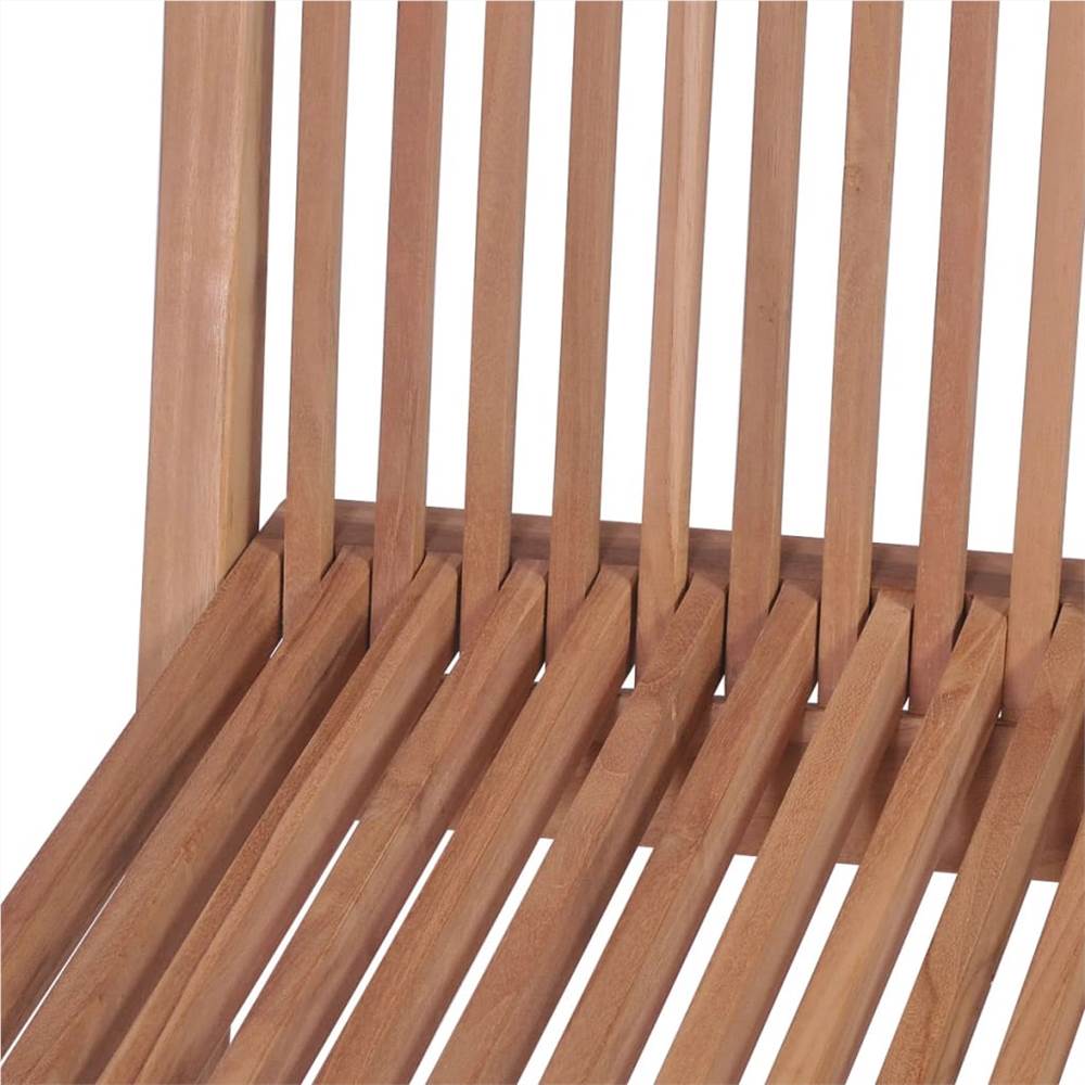 Folding Garden Chairs 2 pcs Solid Teak Wood