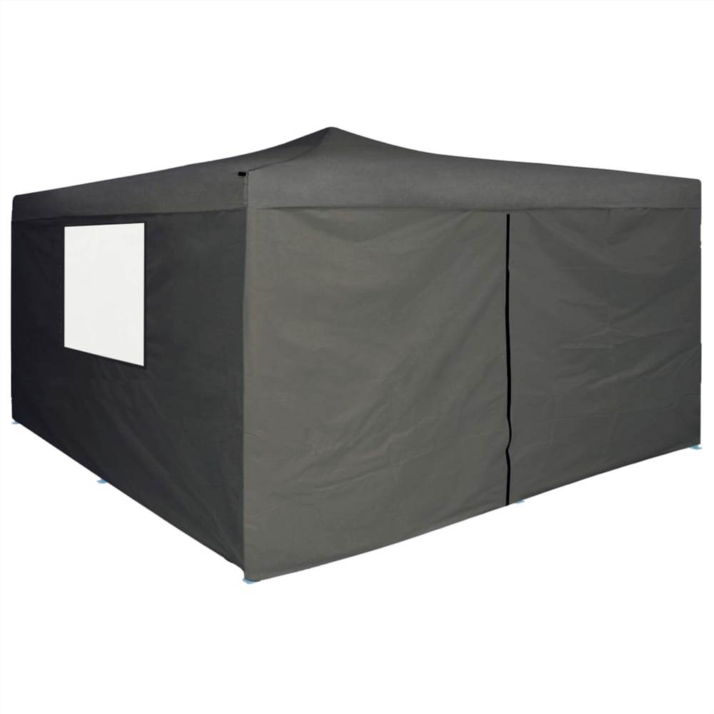 Folding Gazebo with 4 Sidewalls 5x5 m Anthracite