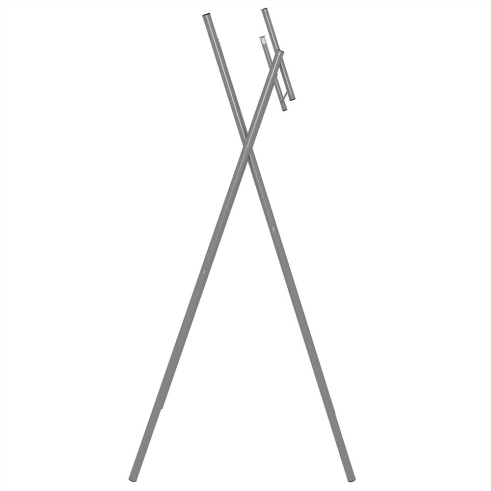 Folding Table Legs 6 pcs Silver 45x55x112 cm Galvanised Steel