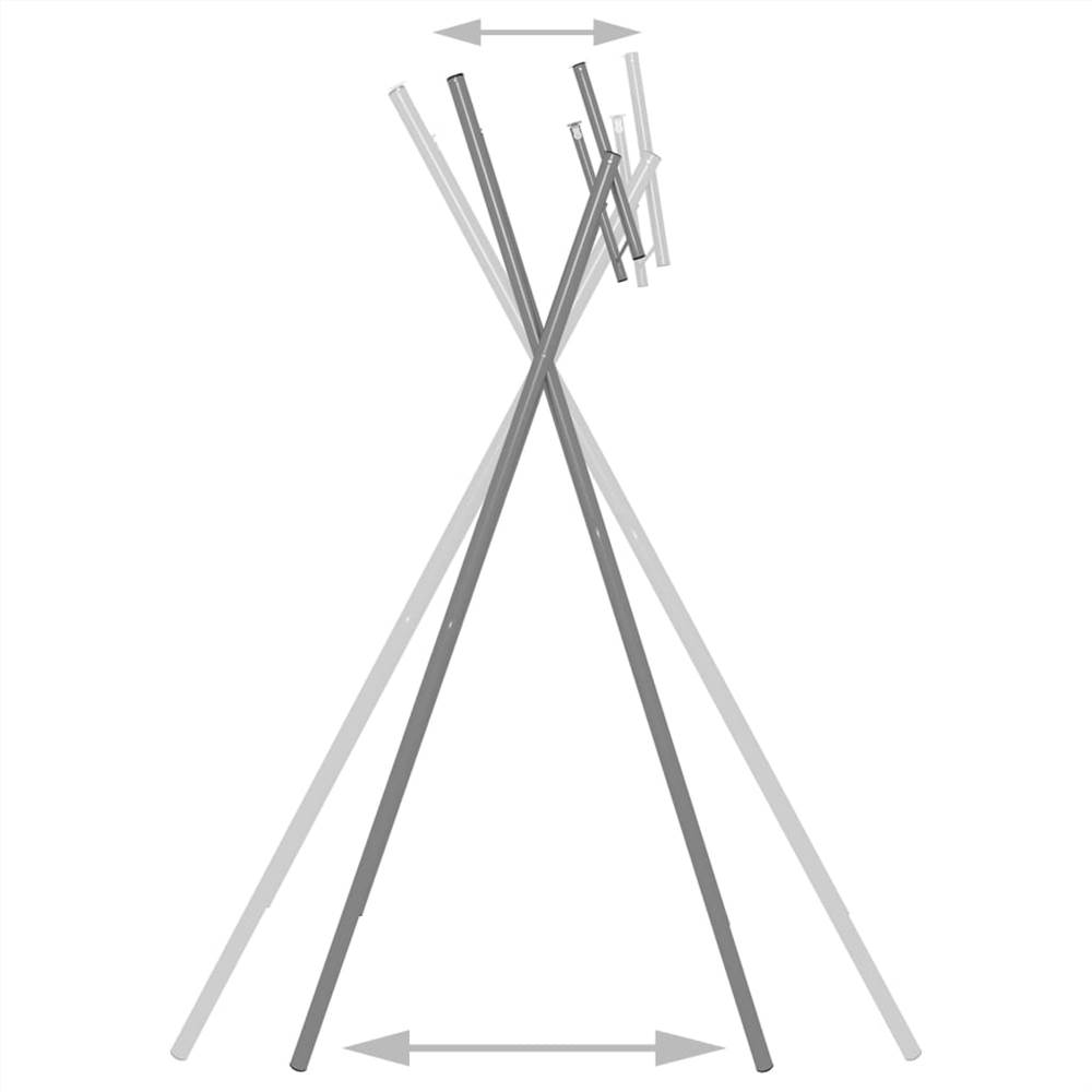 Folding Table Legs 6 pcs Silver 45x55x112 cm Galvanised Steel
