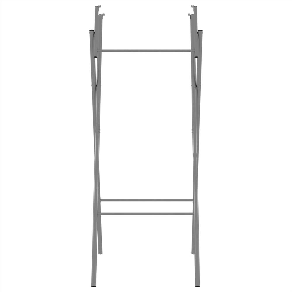 Folding Table Legs 6 pcs Silver 45x55x112 cm Galvanised Steel