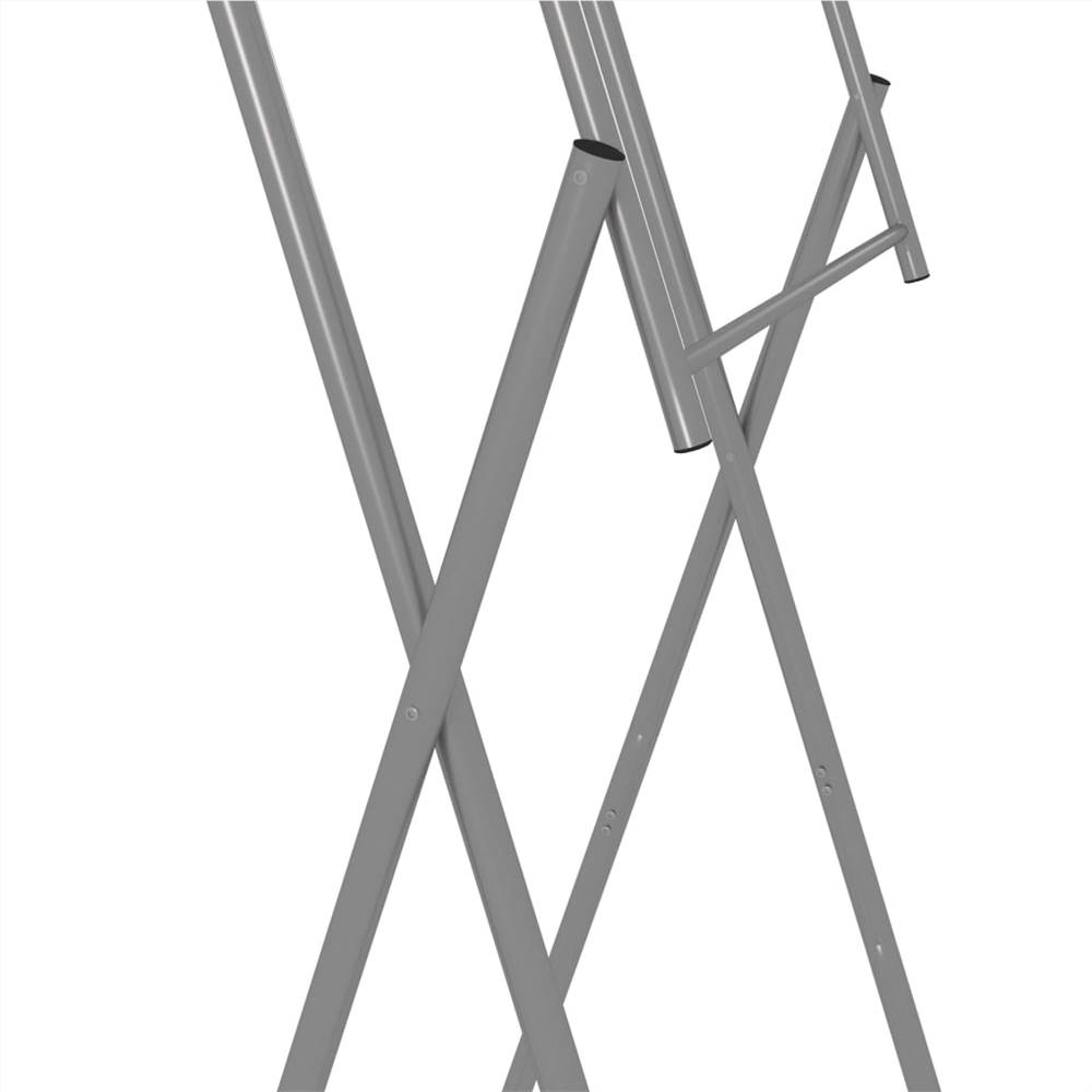 Folding Table Legs 6 pcs Silver 45x55x112 cm Galvanised Steel