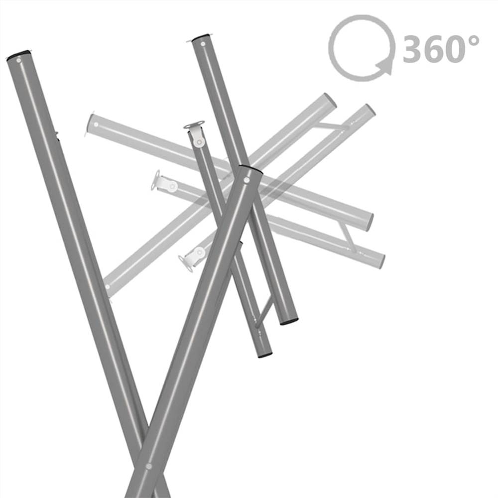 Folding Table Legs 6 pcs Silver 45x55x112 cm Galvanised Steel