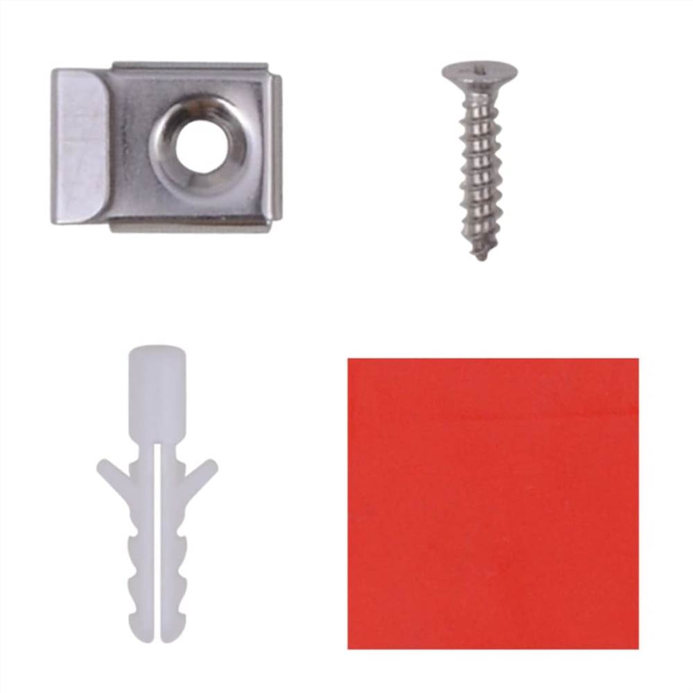 Frameless Mirror Tiles Glass 16 pcs 20.5 cm