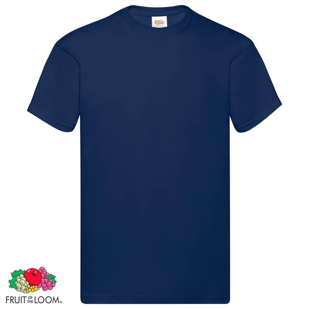 Fruit of the Loom Original T-shirts 10 pcs Navy XL Cotton