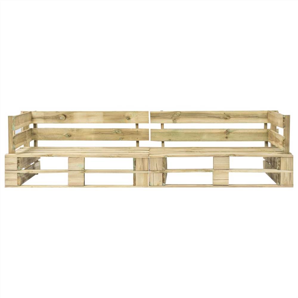 Garden 2-Seater Sofa Pallets Wood