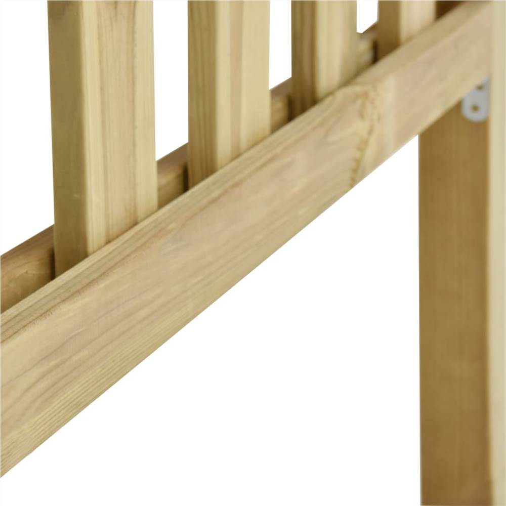 Garden Fence with 2 Posts Impregnated Pinewood 182x130 cm