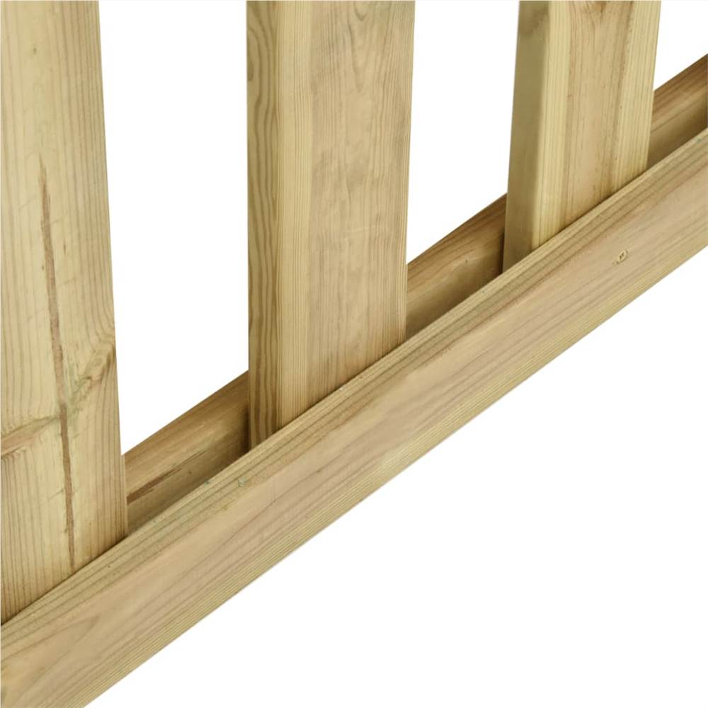 Garden Fence with 2 Posts Impregnated Pinewood 182x130 cm