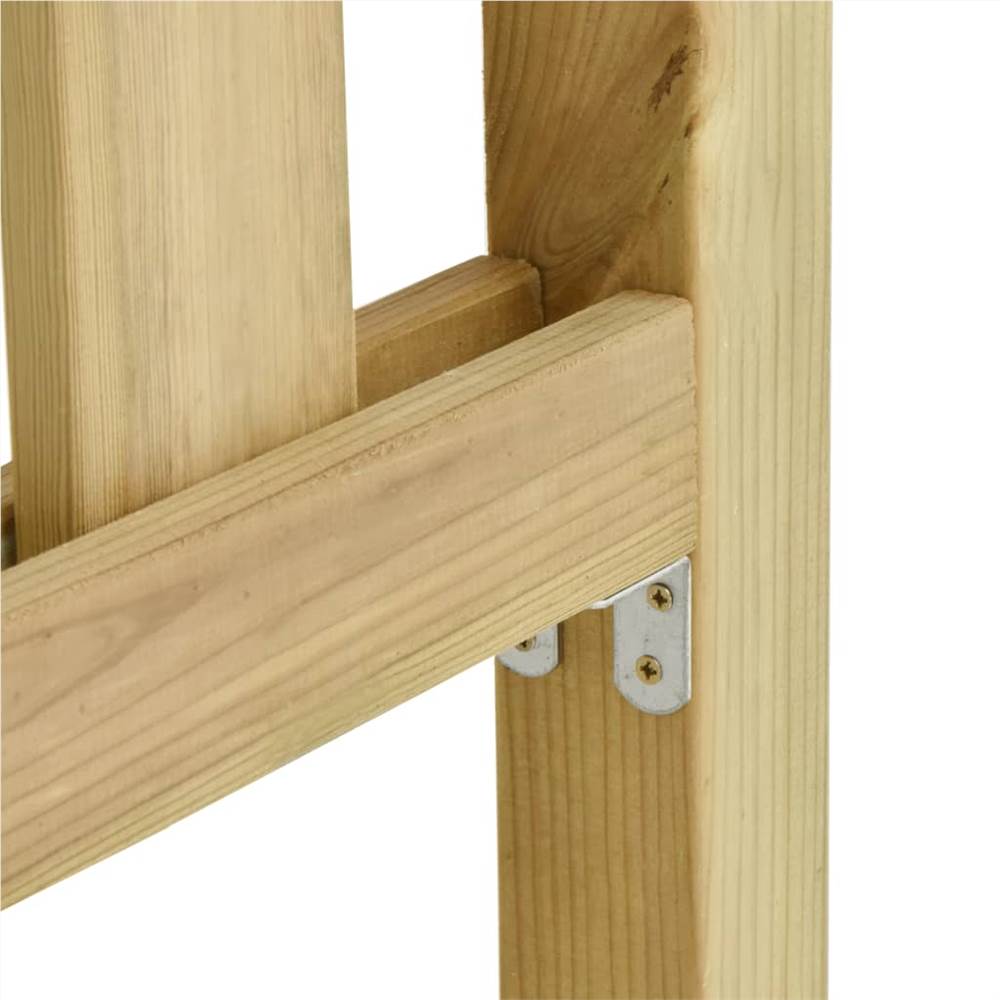 Garden Fence with 2 Posts Impregnated Pinewood 182x130 cm