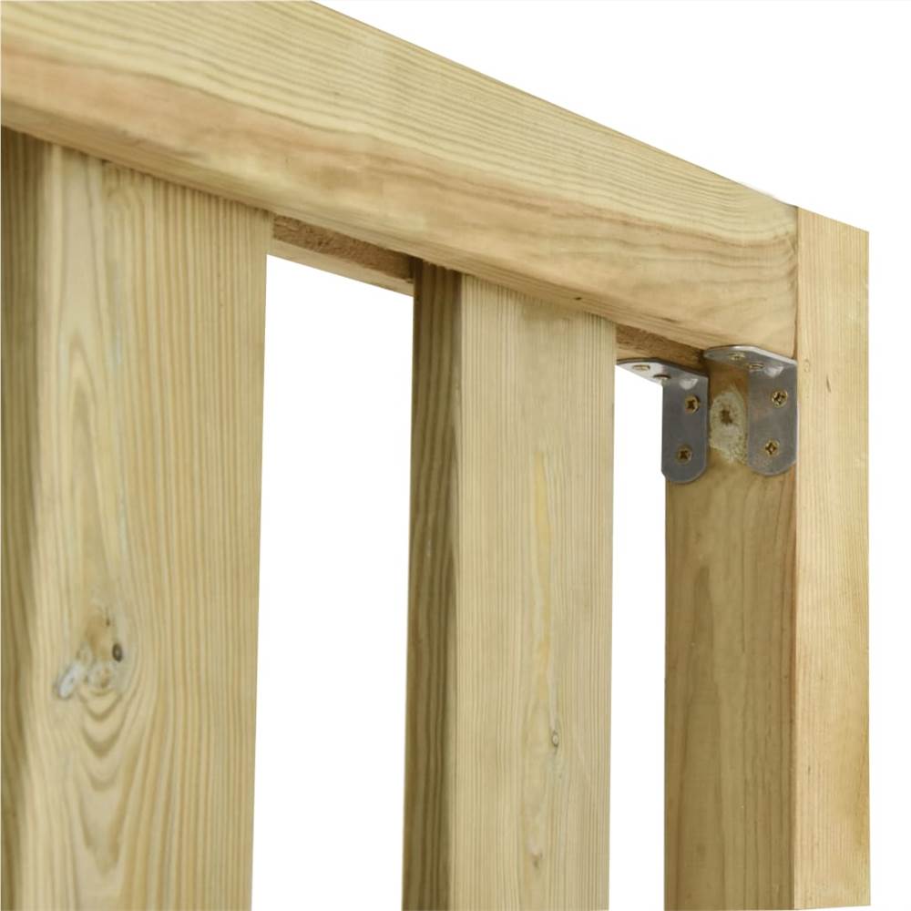 Garden Fence with 2 Posts Impregnated Pinewood 182x130 cm