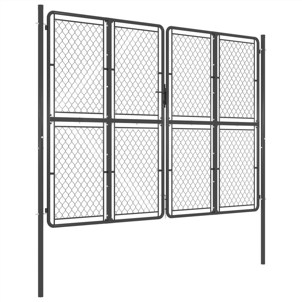 Garden Gate Steel 300x200 cm Anthracite