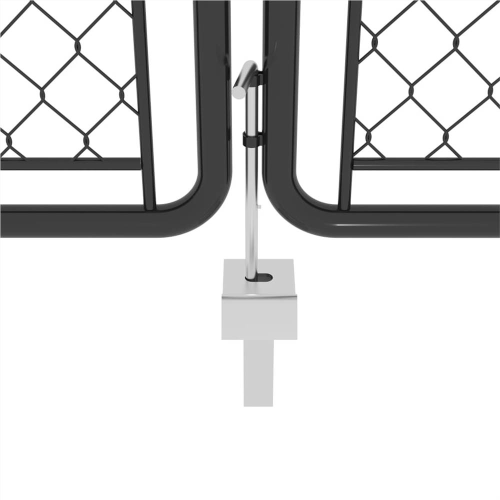 Garden Gate Steel 300x200 cm Anthracite