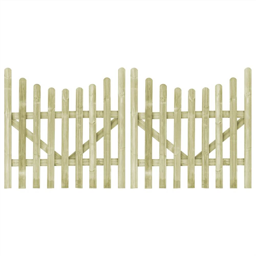 Garden Gates 2 pcs Impregnated Pinewood 150x150 cm