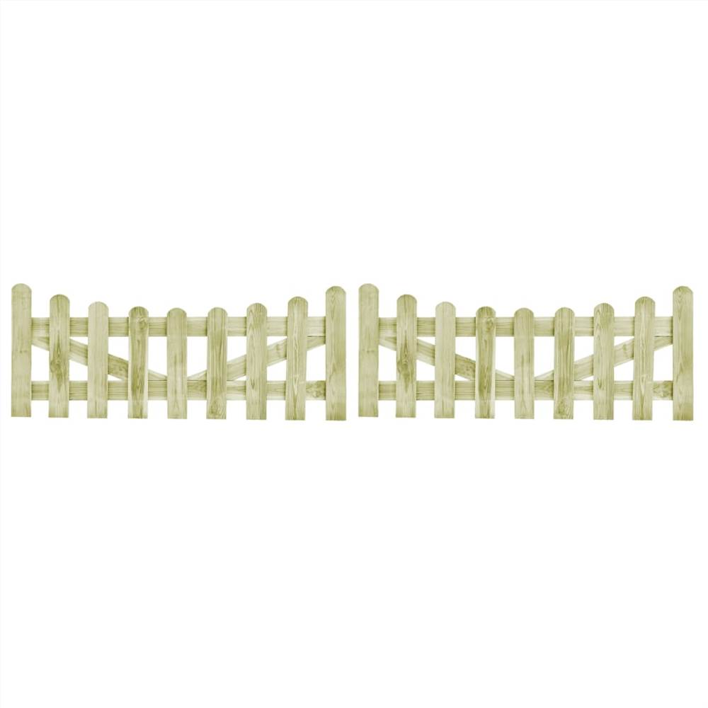 Garden Gates 2 pcs Impregnated Pinewood 150x60 cm