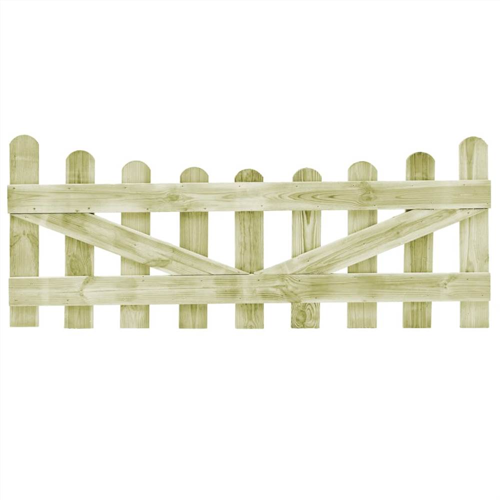 Garden Gates 2 pcs Impregnated Pinewood 150x60 cm