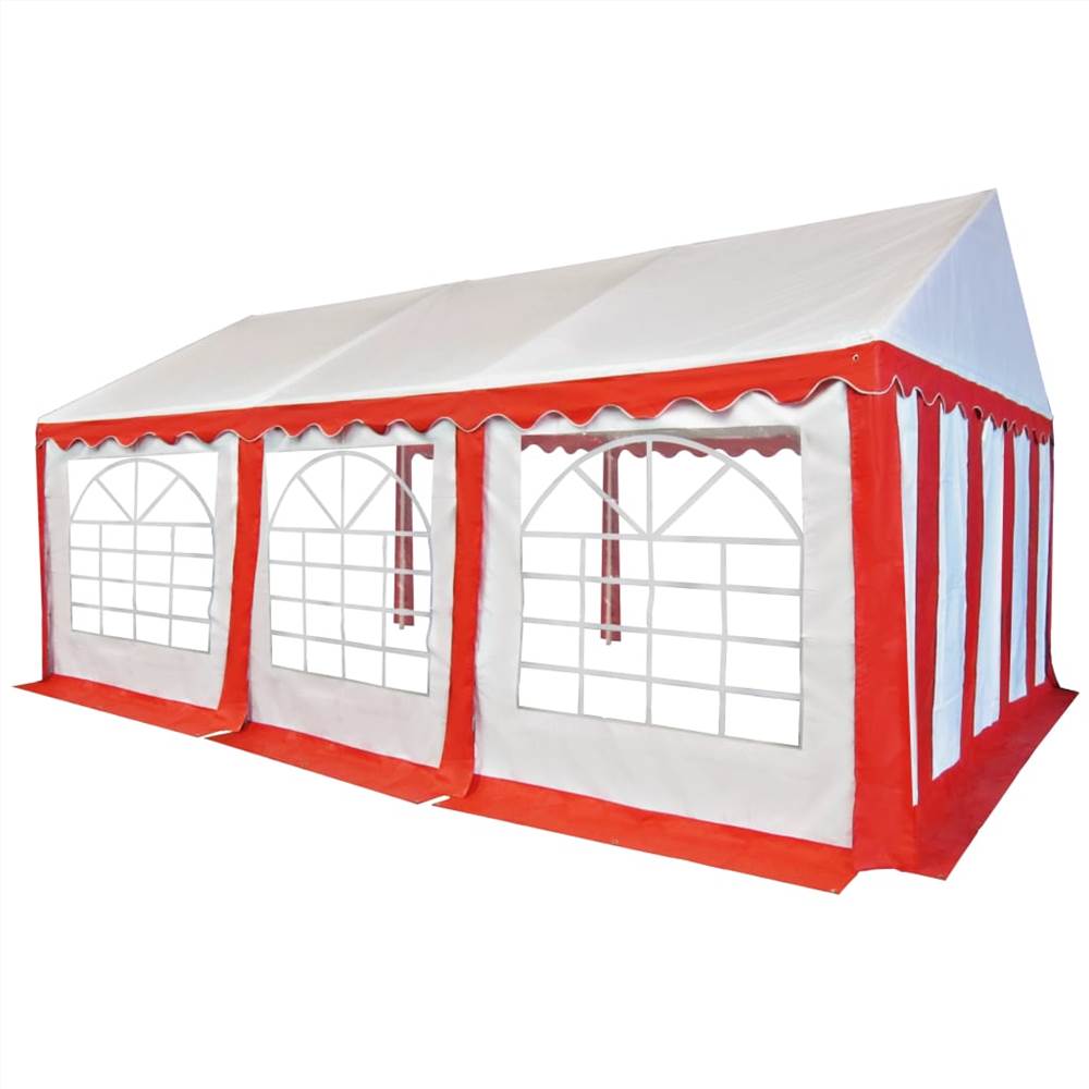 Garden Marquee PVC 4x6 m Red and White