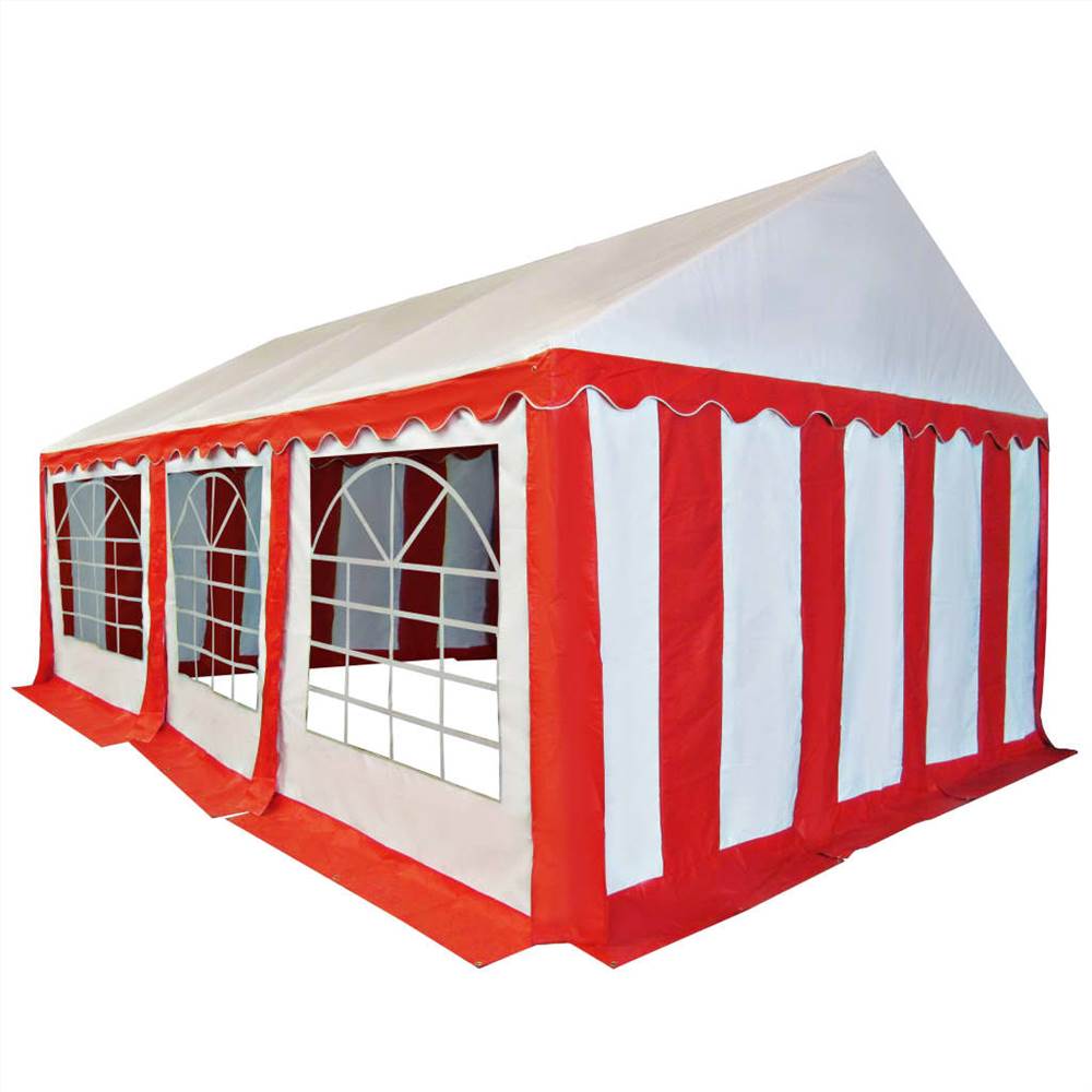 Garden Marquee PVC 4x6 m Red and White