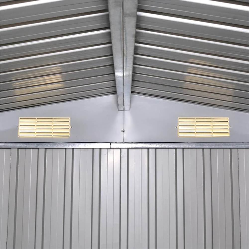 Garden Storage Shed Green Metal 257x205x178 cm