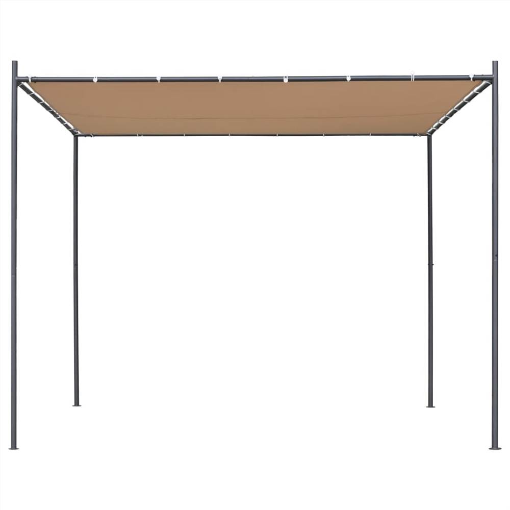 Gazebo with Flat Roof 3x3x2.4 m Beige