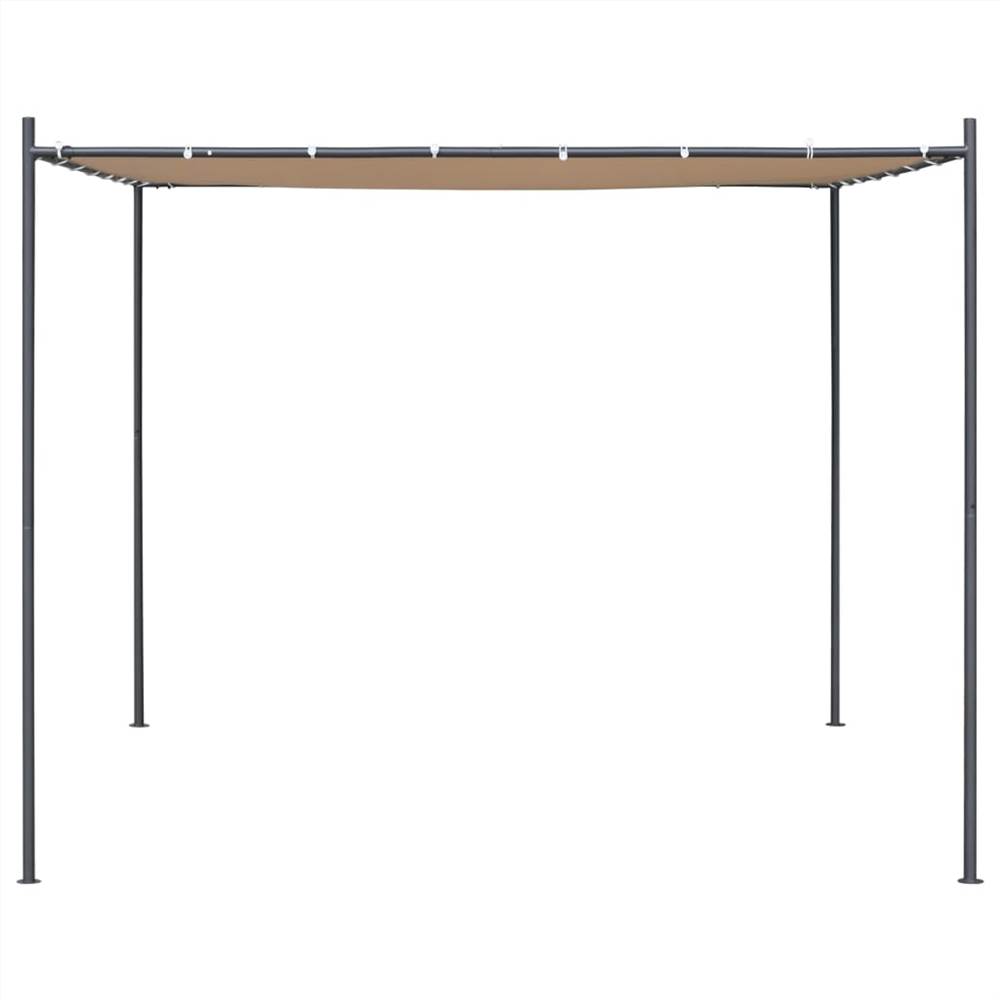 Gazebo with Flat Roof 3x3x2.4 m Beige