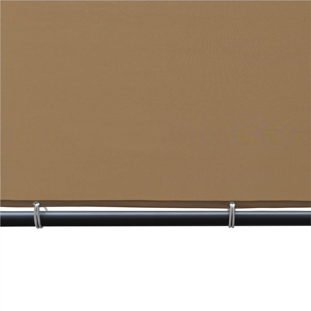 Gazebo with Flat Roof 4x4x2.4 m Beige