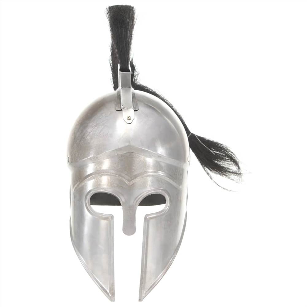 Greek Warrior Helmet Antique Replica LARP Silver Steel