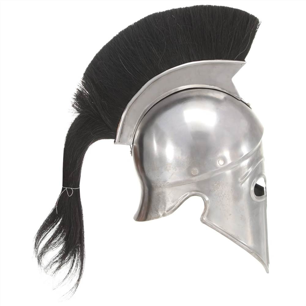 Greek Warrior Helmet Antique Replica LARP Silver Steel