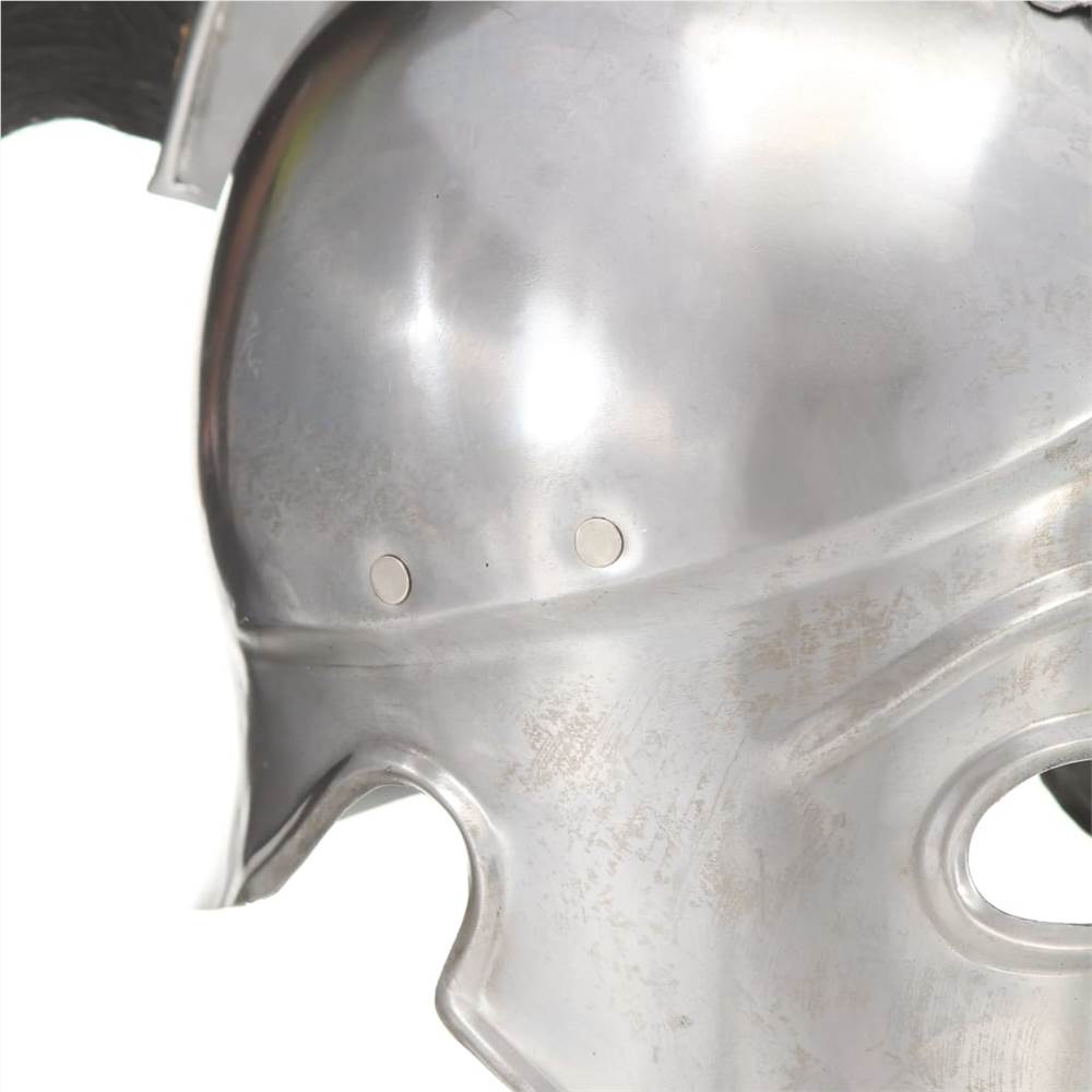 Greek Warrior Helmet Antique Replica LARP Silver Steel