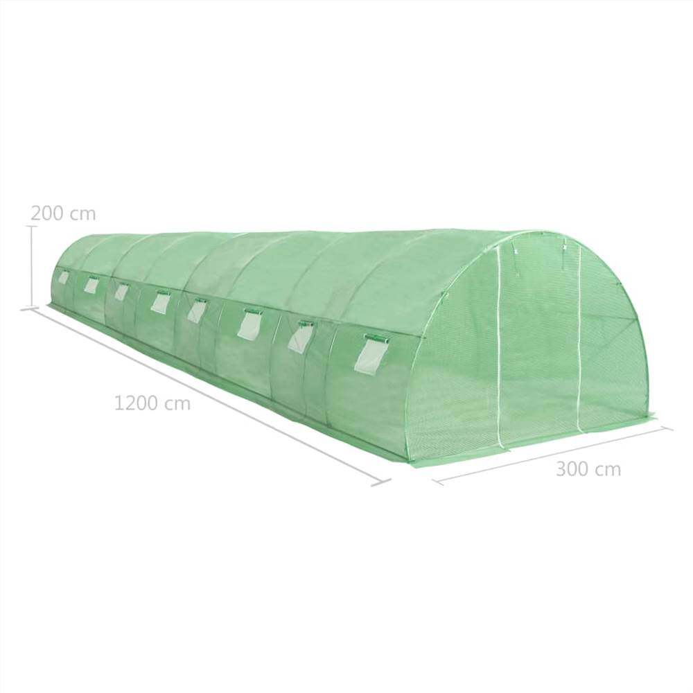 Greenhouse 36m² 1200x300x200 cm