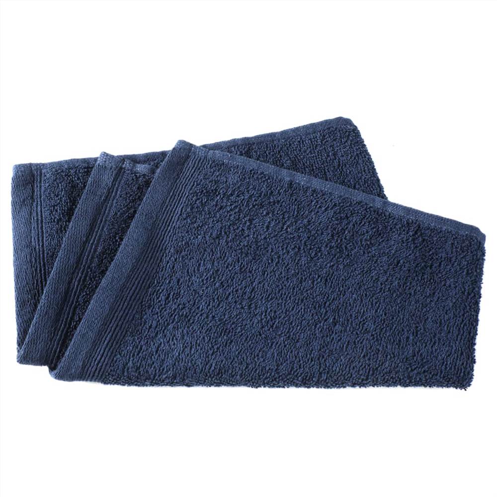 Guest Towels 10 pcs Cotton 450 gsm 30x50 cm Navy