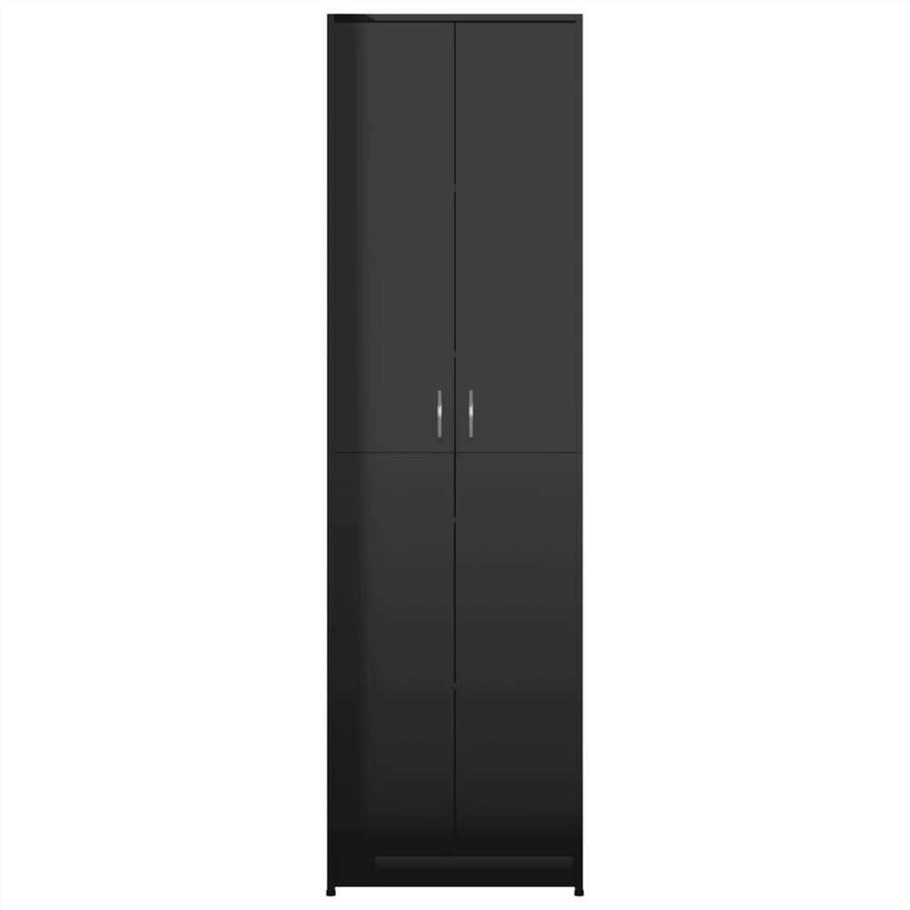 Hallway Wardrobe High Gloss Black 55x25x189 cm Chipboard