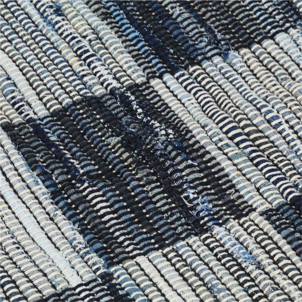 Hand-woven Chindi Rug Denim 160x230 cm Blue