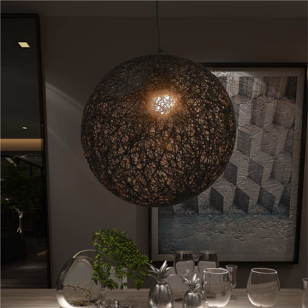 Hanging Lamp Black Sphere 35 cm E27