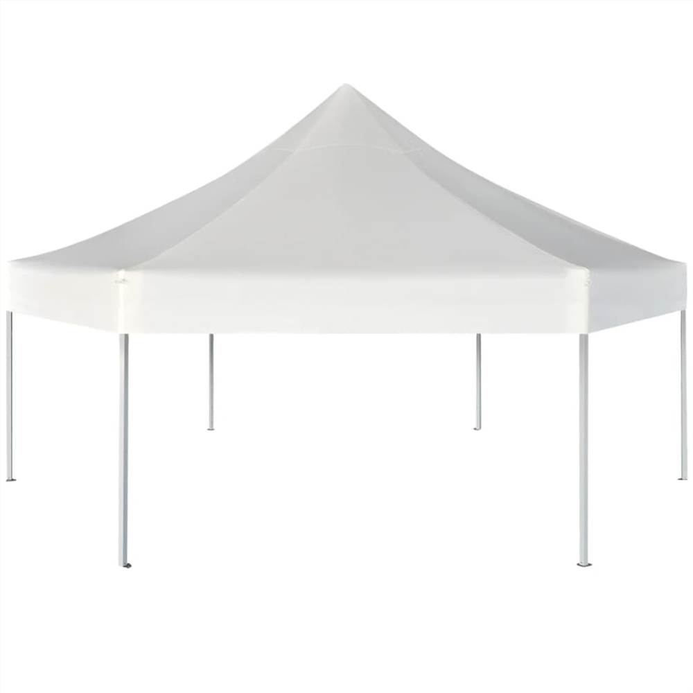 Hexagonal Pop-Up Foldable Marquee Cream White 3.6x3.1 m