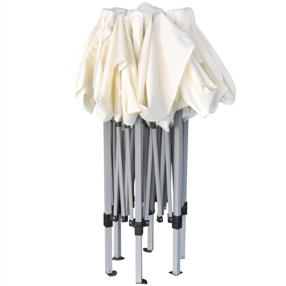 Hexagonal Pop-Up Foldable Marquee Cream White 3.6x3.1 m