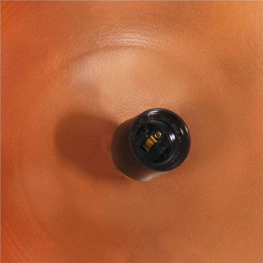 Industrial Hanging Lamp Copper Round 51 cm E27 Solid Mango Wood