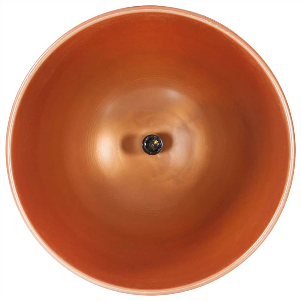 Industrial Hanging Lamp Copper Round 51 cm E27 Solid Mango Wood