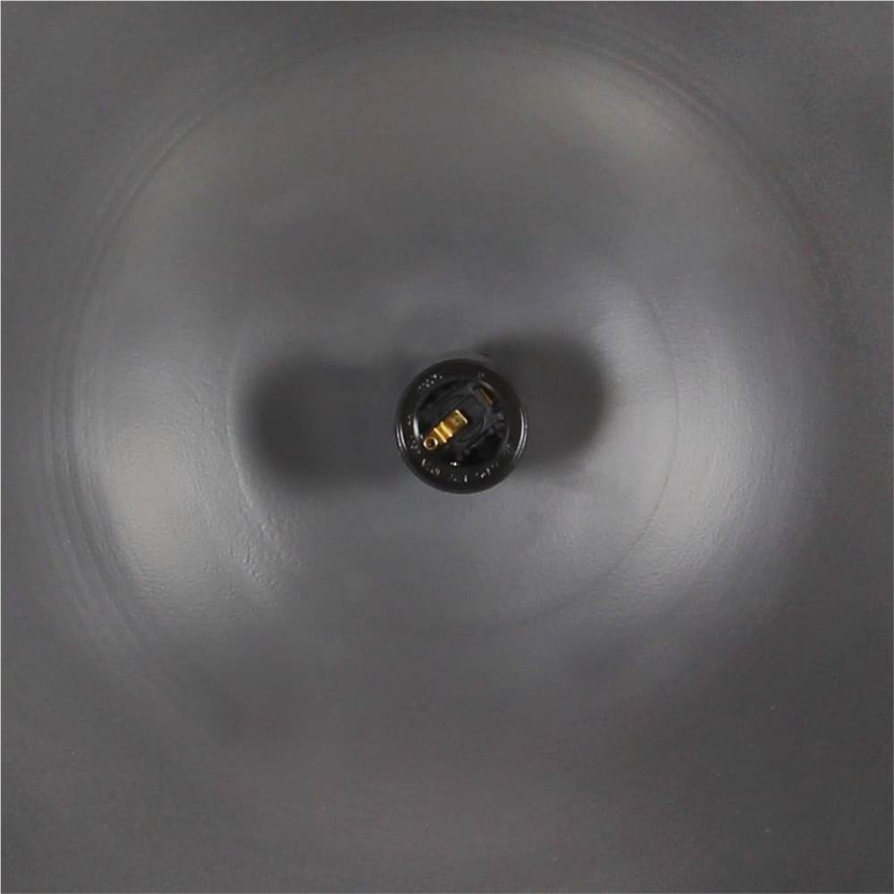 Industrial Hanging Lamp Grey Round 50 cm E27 Solid Mango Wood