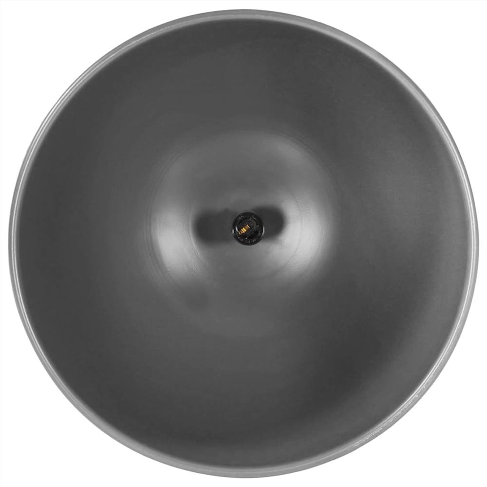 Industrial Hanging Lamp Grey Round 50 cm E27 Solid Mango Wood