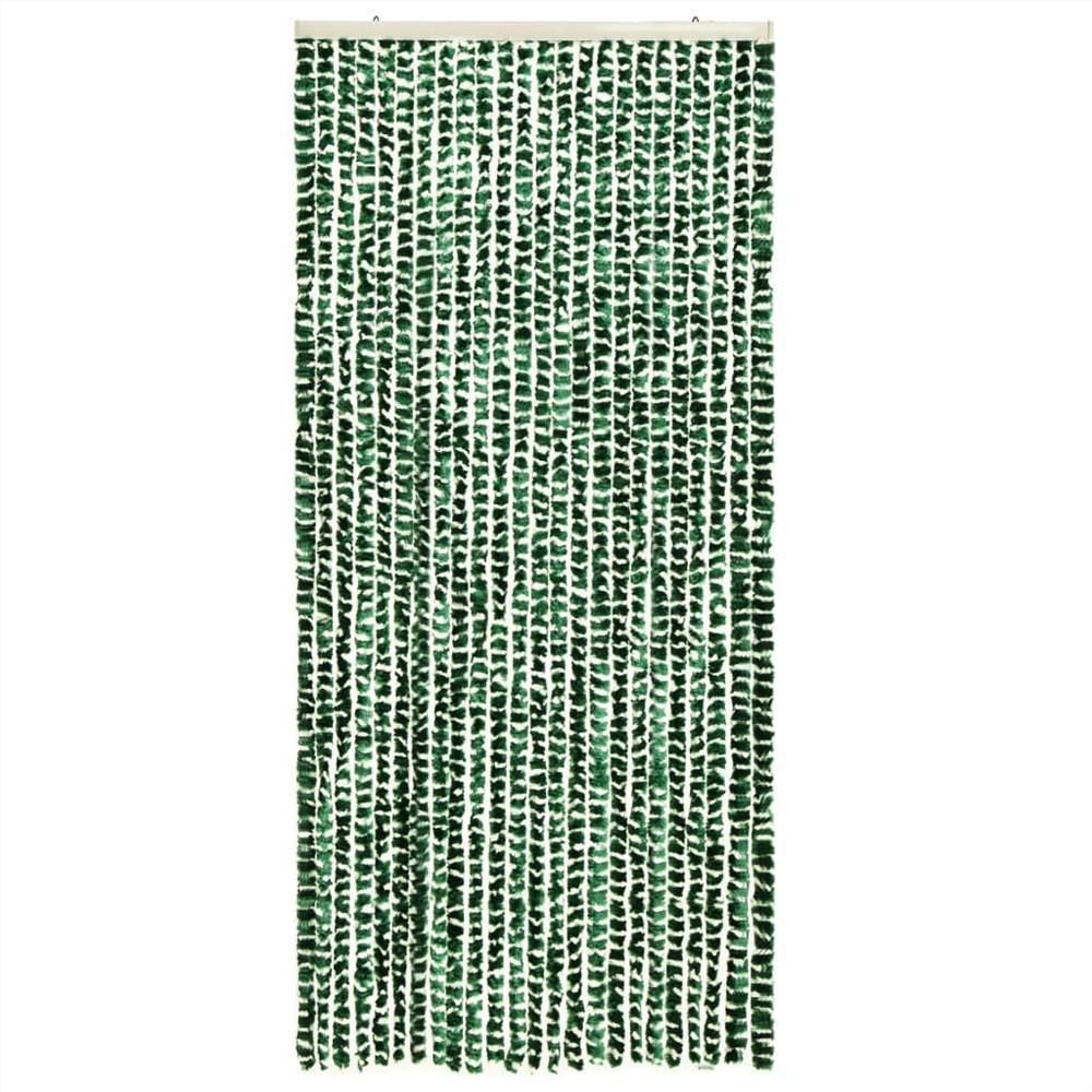 Insect Curtain Green and White 90x220 cm Chenille