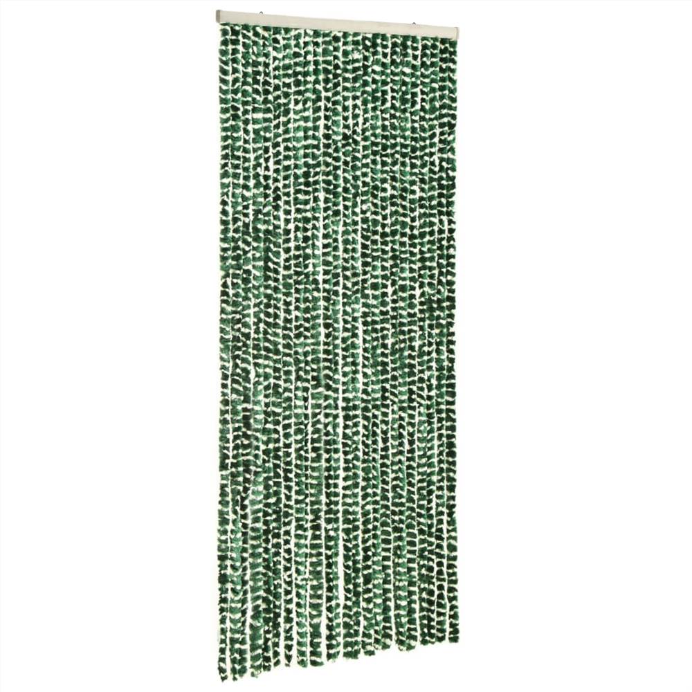 Insect Curtain Green and White 90x220 cm Chenille