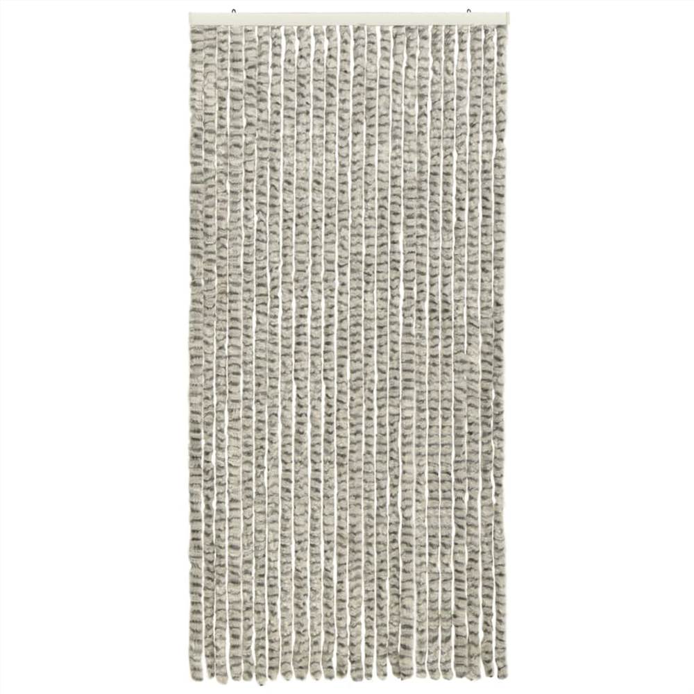 Insect Curtain Light and Dark Grey 100x220 cm Chenille