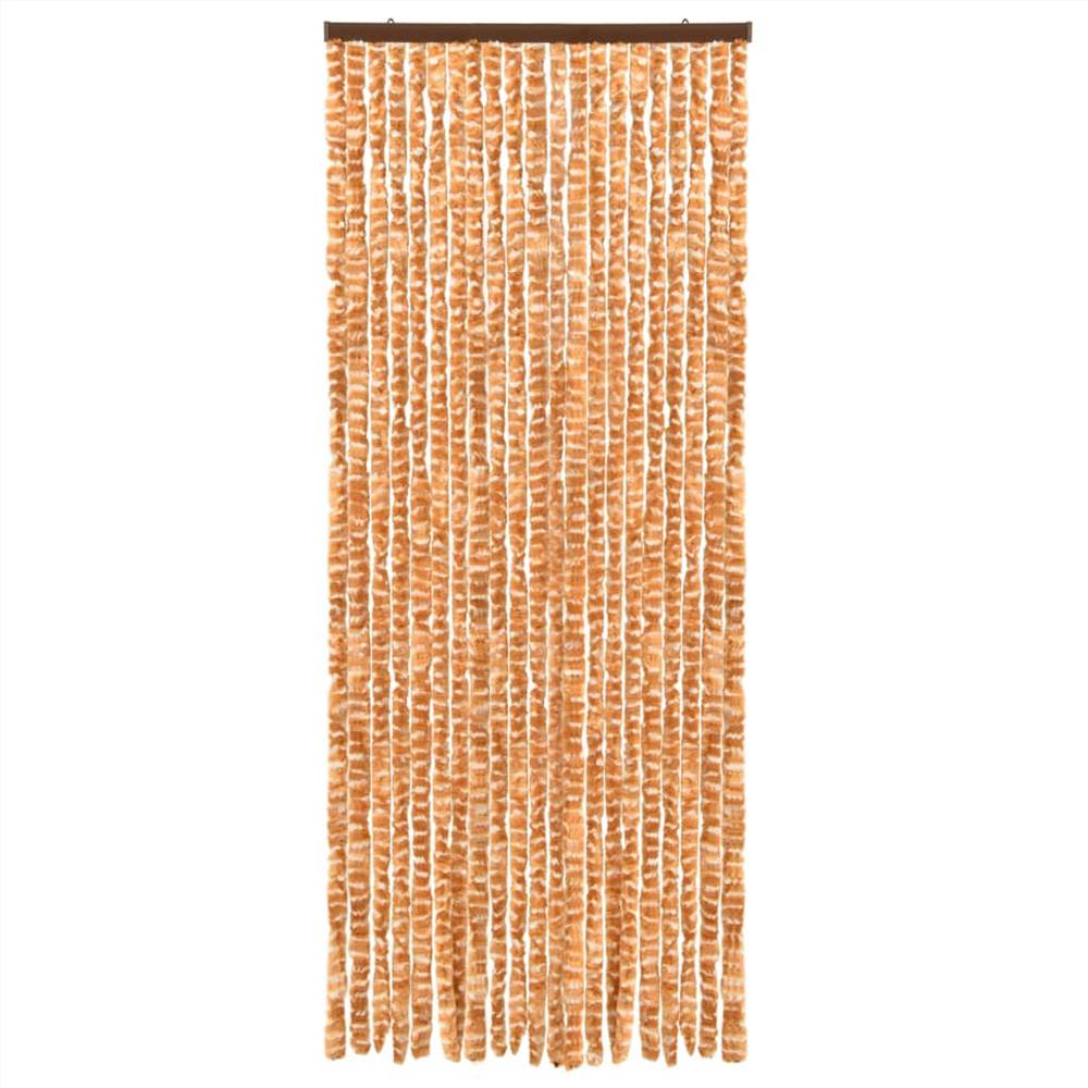 Insect Curtain Ochre and White 56x185 cm Chenille