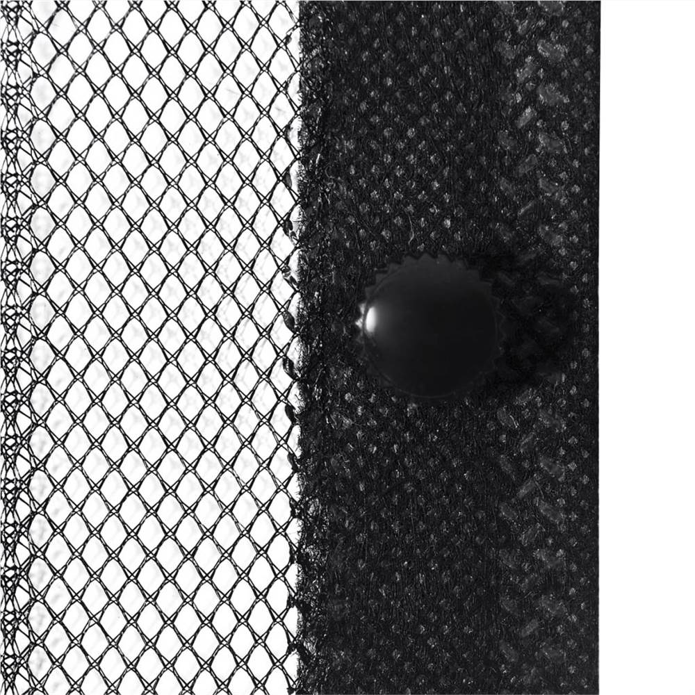 Insect Door Curtain 210 x 100 cm 2 pcs Magnet Black