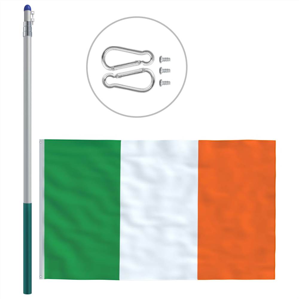 Ireland Flag and Pole Aluminium 6 m