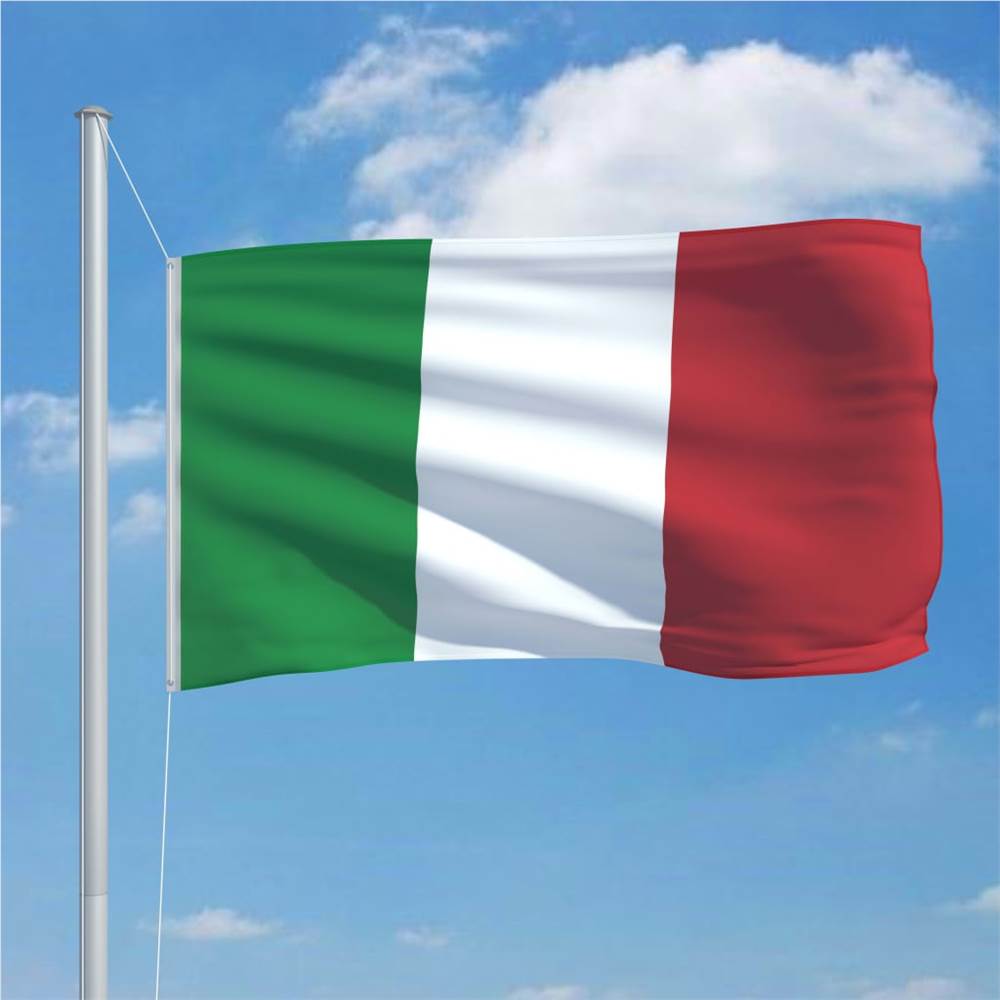 Italy Flag and Pole Aluminium 6,2 m